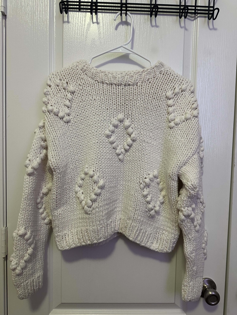 Forever 21 Cream Chunky Bobble Knit Sweater